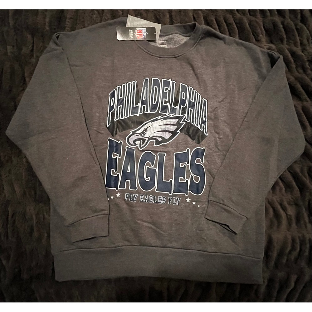 NFL Philadelphia Eagles Sweatshirt Gameday Couture Grey Crew Neck Fleece Medium - Picture 1 of 3